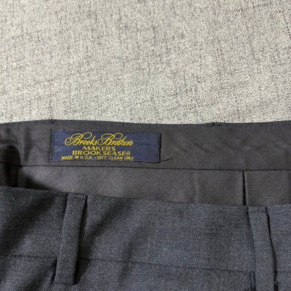 Brooks Brothers Mens Dark Gray Wool Suit 40R* Jacket Pants Business Formal *Flaw - Picture 11 of 14